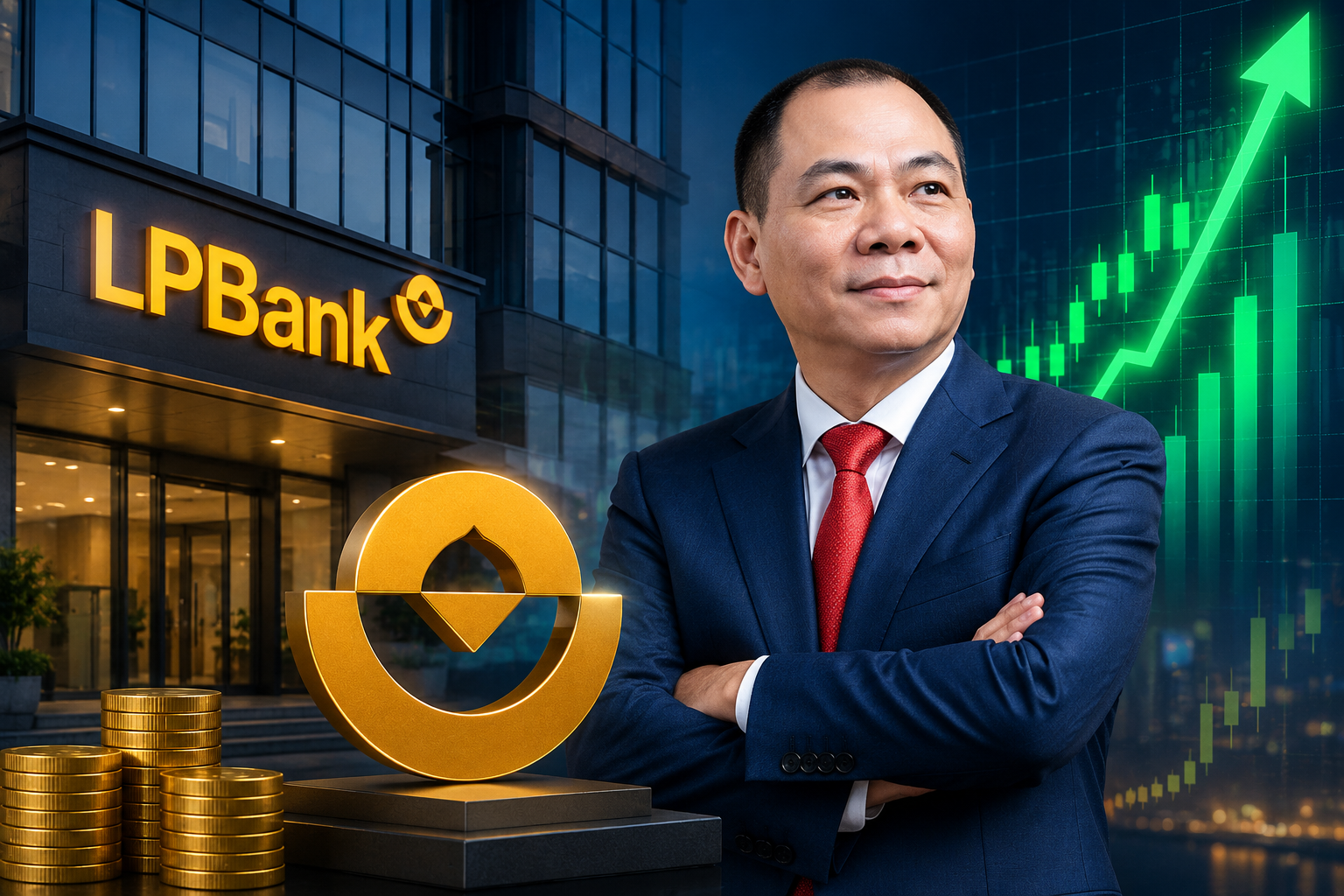 Cổ phiếu LPB tăng mạnh sau khi ông Phạm Nhật Vượng lộ diện là cổ đông lớn